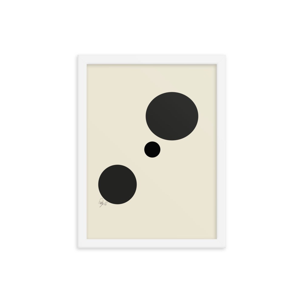 Type A dots framed poster