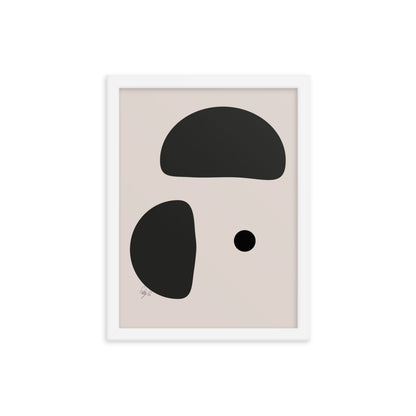 Opposite dots Merino framed poster