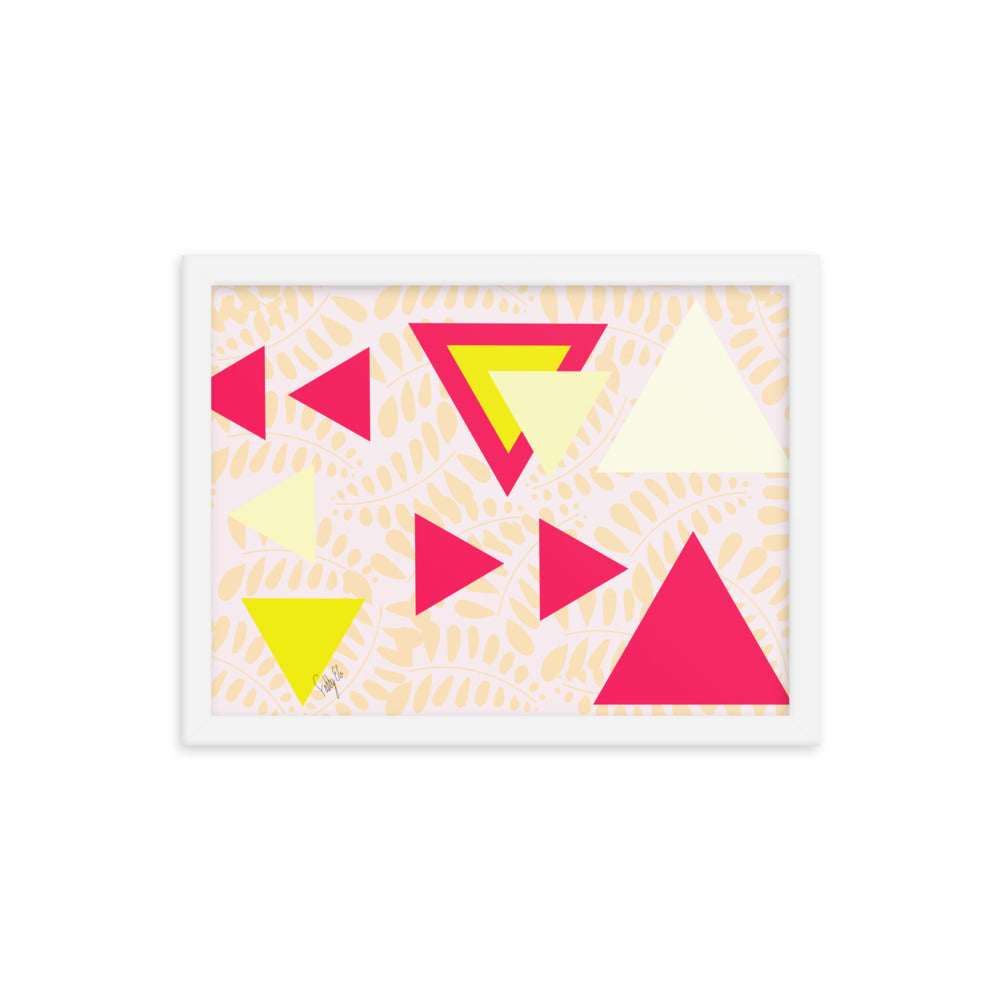 Triangular petals framed poster