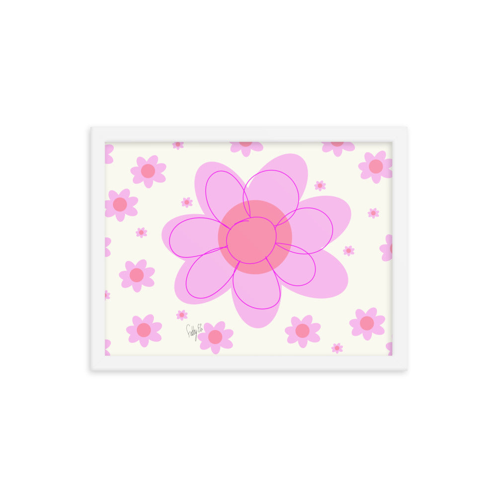 Pink Flower framed poster