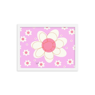 Yellow flower framed poster