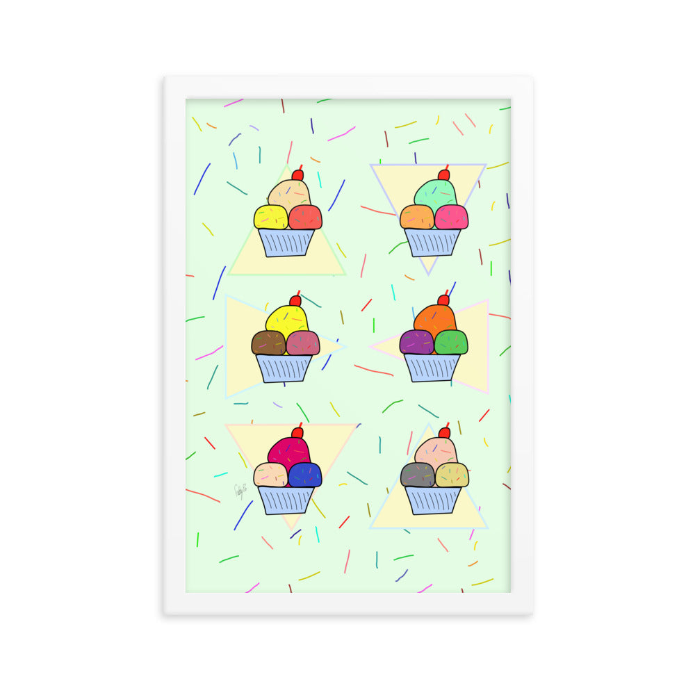 Ice cream time framed poster