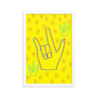 I love you sign language framed poster