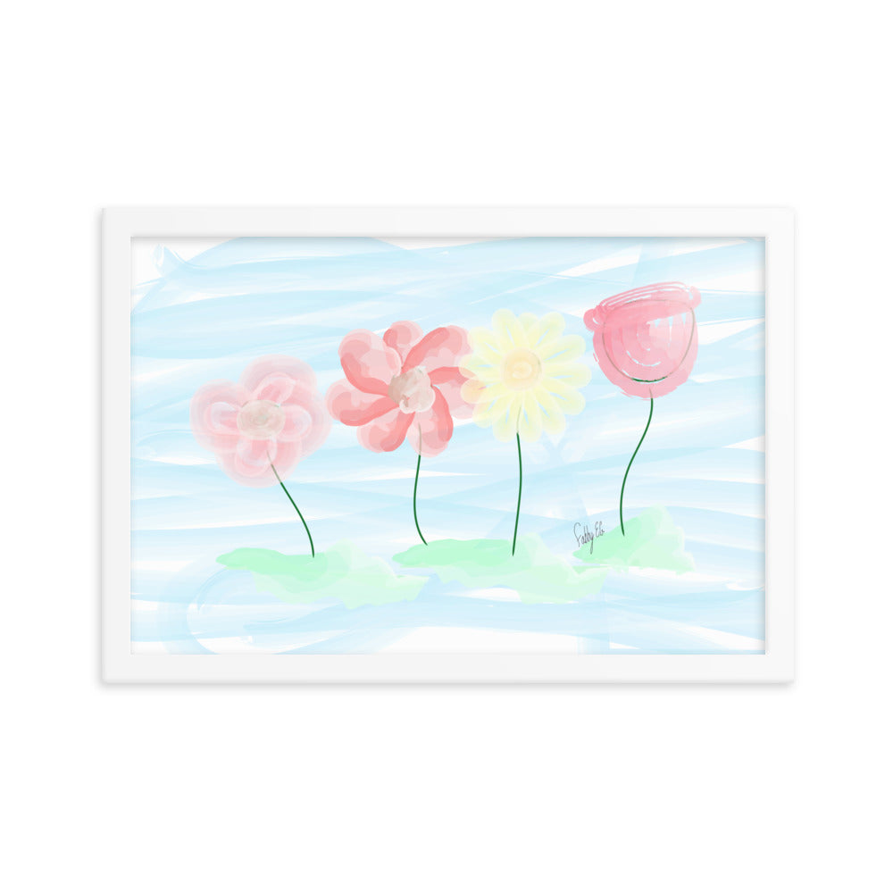 Buy myself flowers framed poster