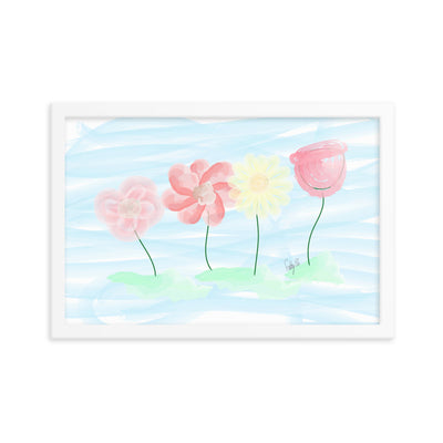 Buy myself flowers framed poster