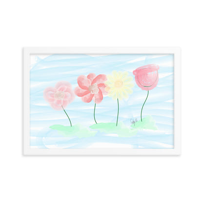 Buy myself flowers framed poster