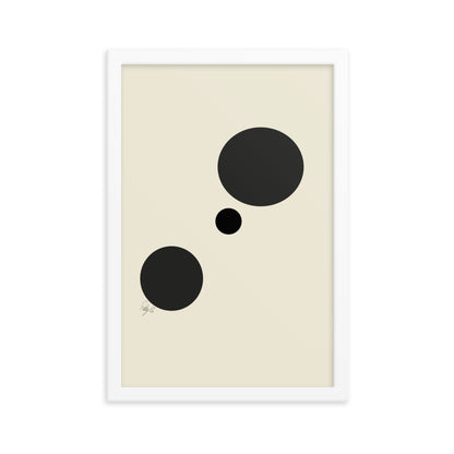 Type A dots framed poster