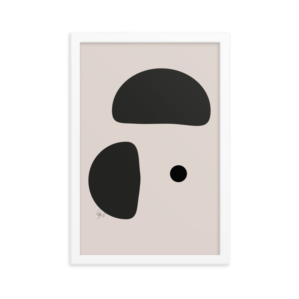 Opposite dots Merino framed poster