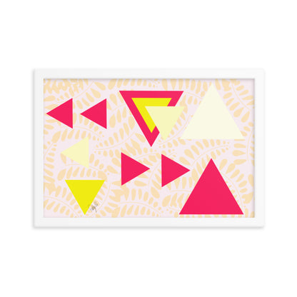 Triangular petals framed poster