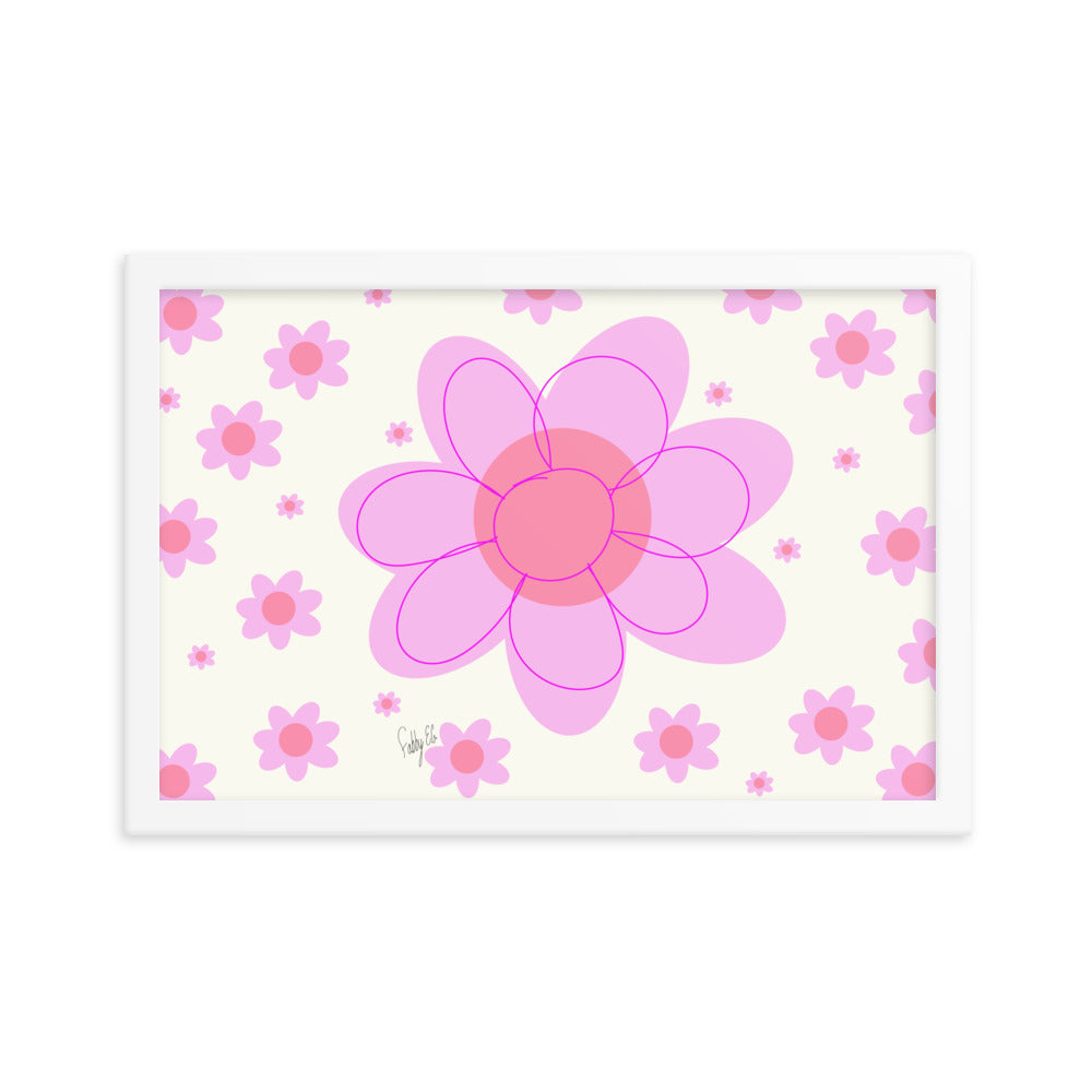 Pink Flower framed poster