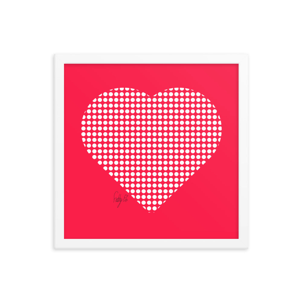 In love (dotted heart) framed poster