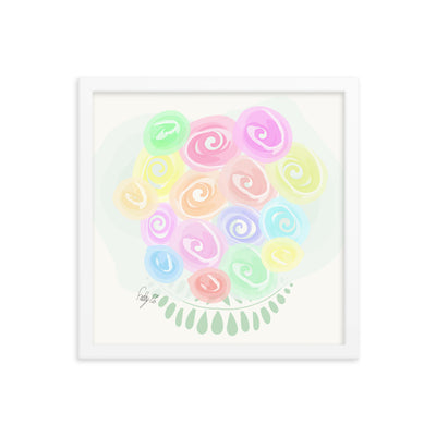 Bouquet of flowers framed poster
