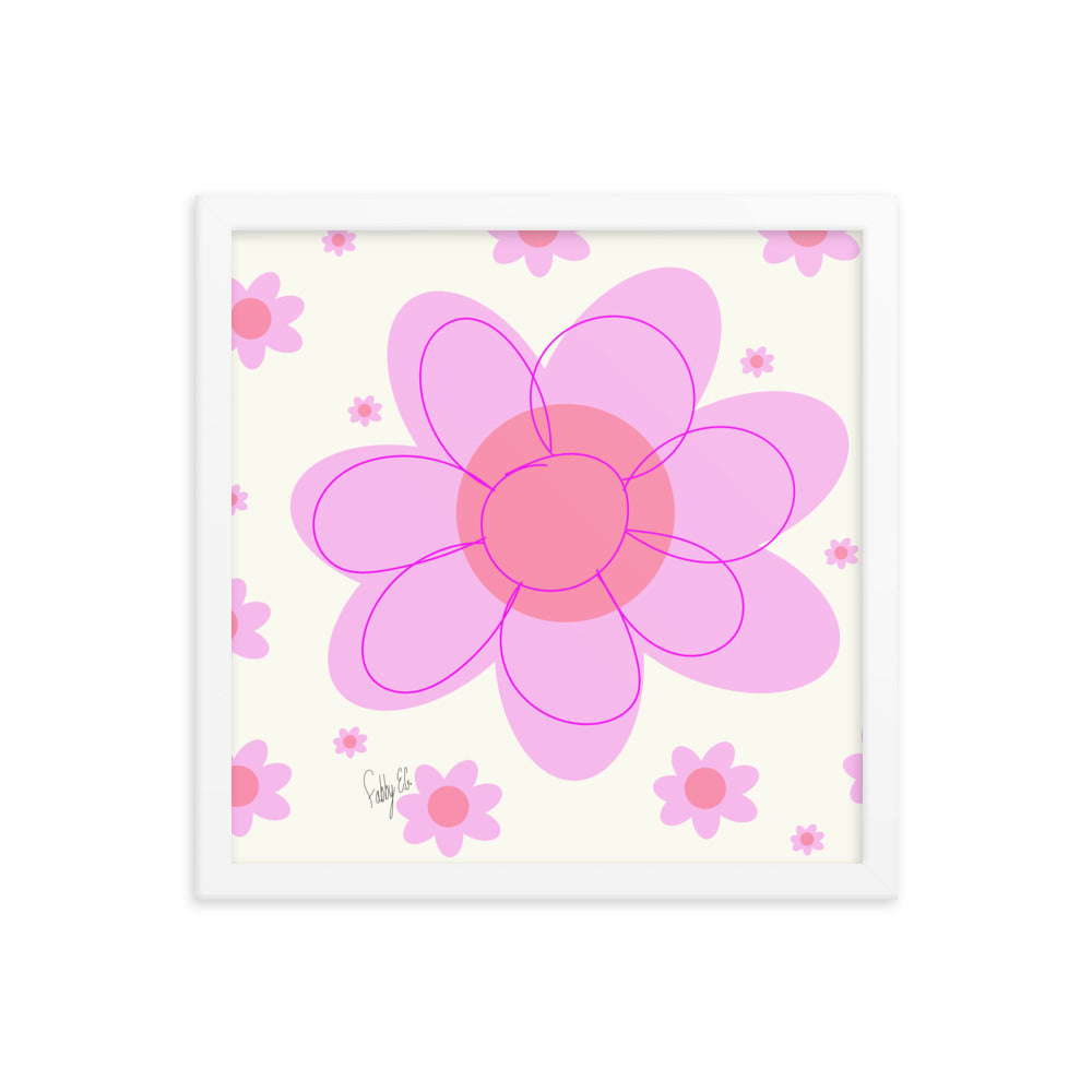 Pink Flower framed poster