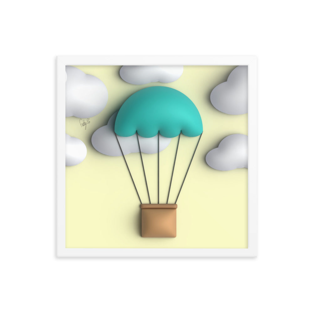 Air ballon framed poster