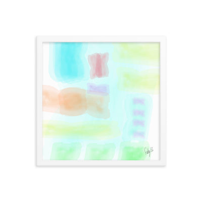Watercolor abstract framed poster