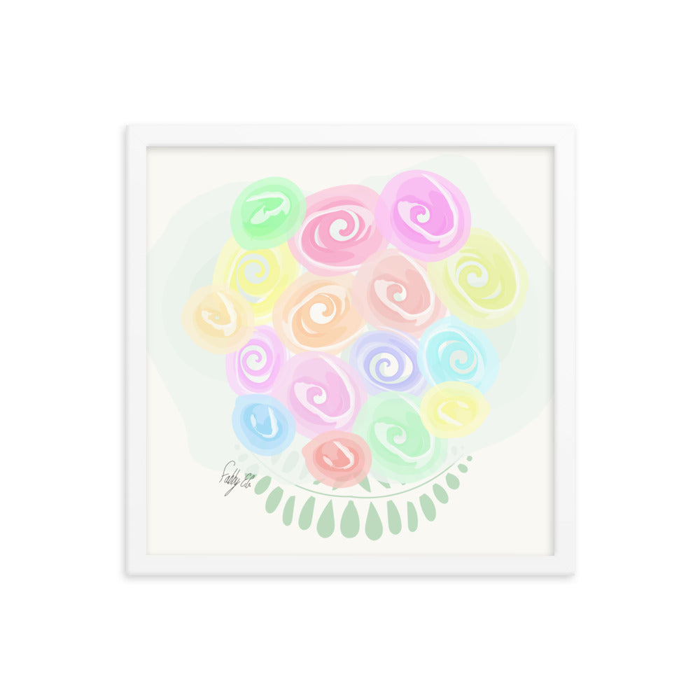 Bouquet of flowers framed poster