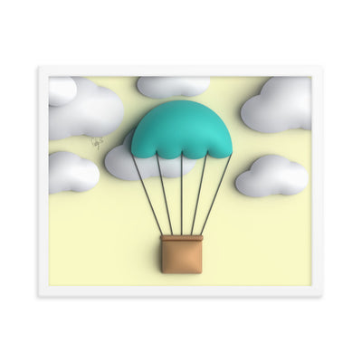 Air ballon framed poster