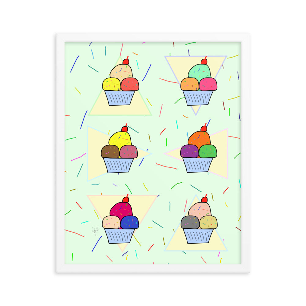 Ice cream time framed poster