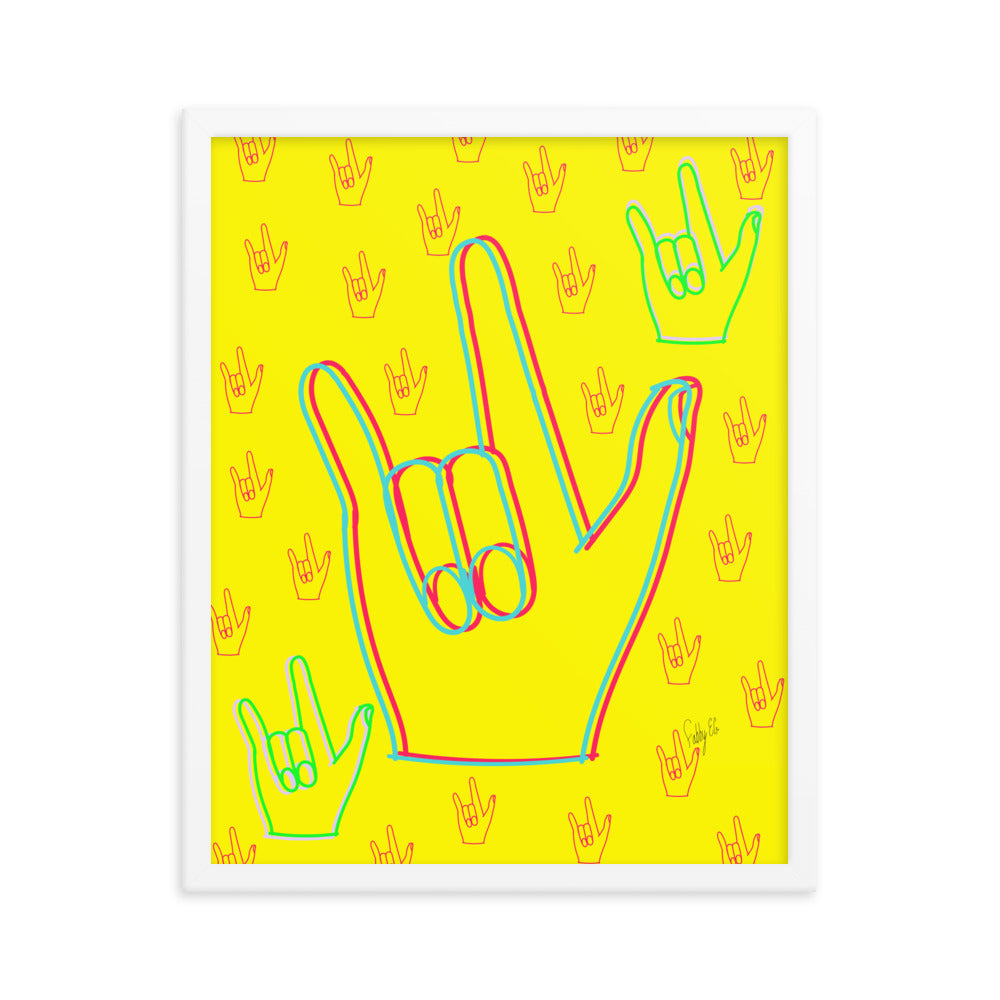 I love you sign language framed poster