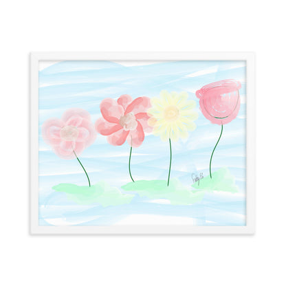 Buy myself flowers framed poster