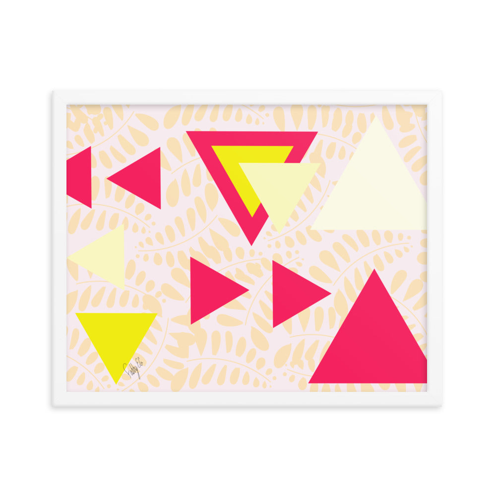 Triangular petals framed poster