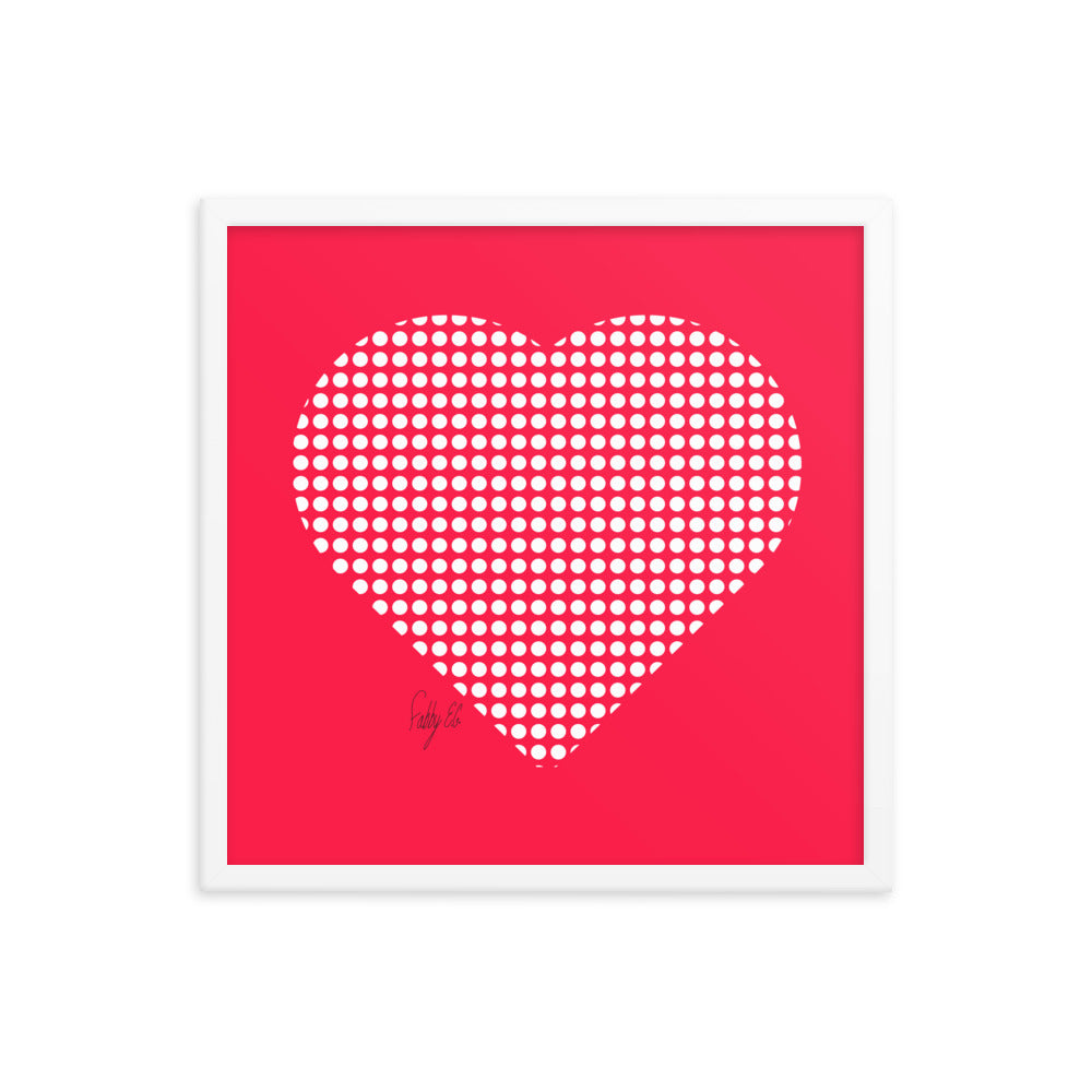 In love (dotted heart) framed poster
