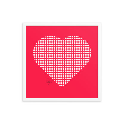 In love (dotted heart) framed poster