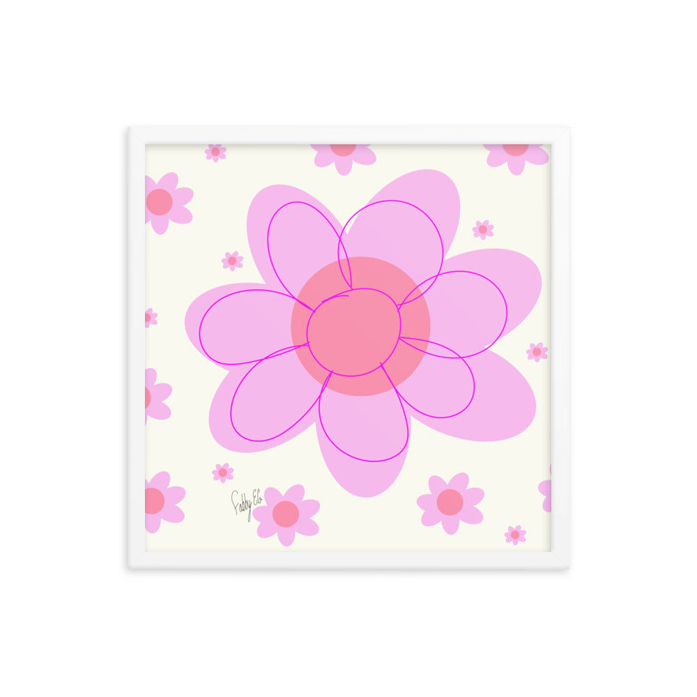 Pink Flower framed poster