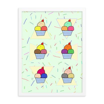 Ice cream time framed poster