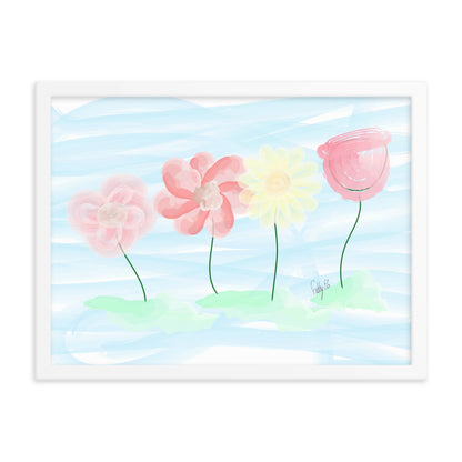 Buy myself flowers framed poster