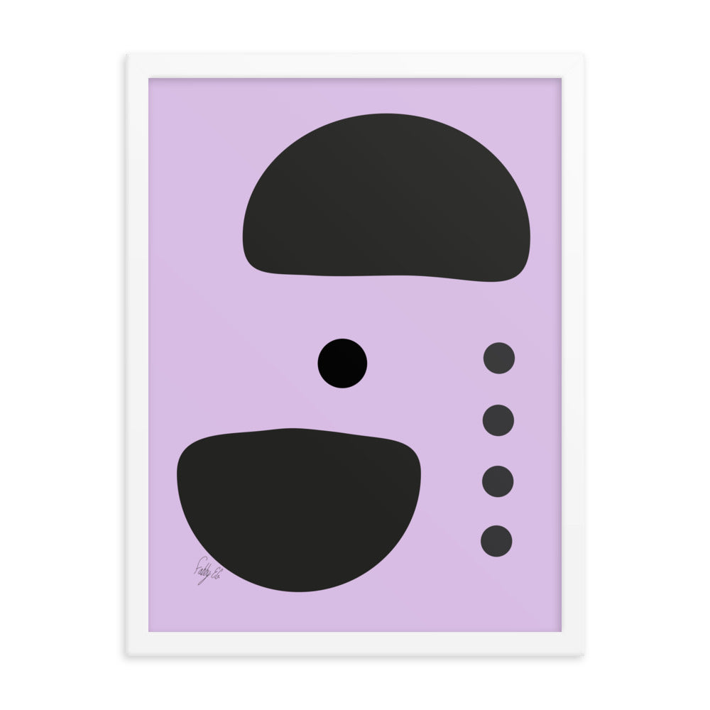 Dots taking sides fog framed poster