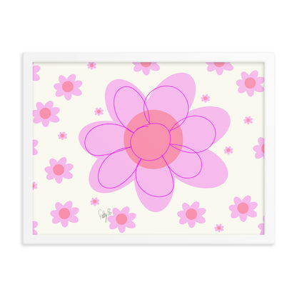 Pink Flower framed poster