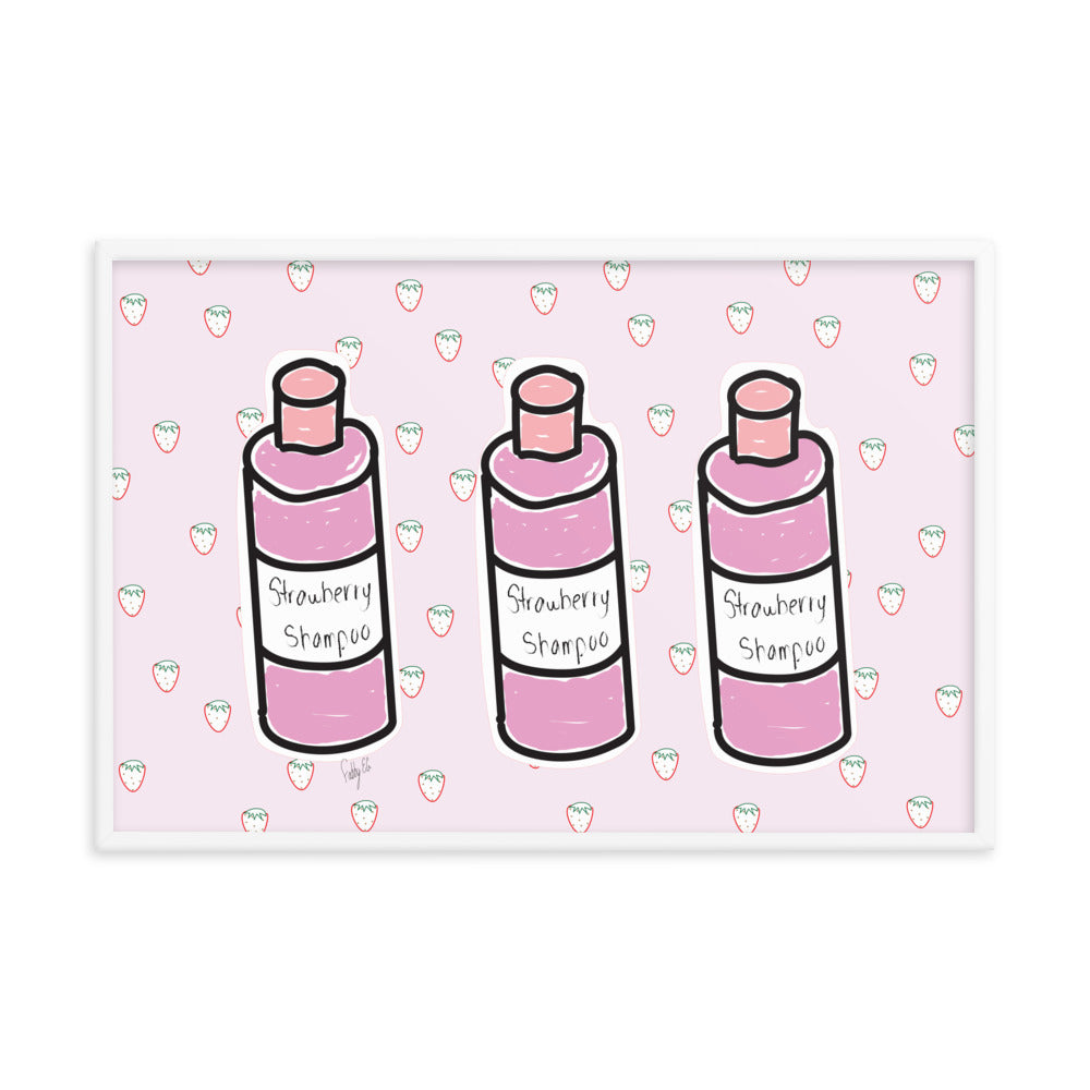 Strawberry shampoo framed poster