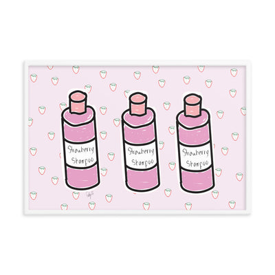 Strawberry shampoo framed poster