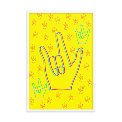 I love you sign language framed poster
