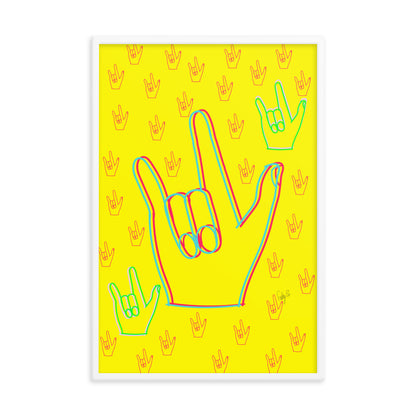 I love you sign language framed poster