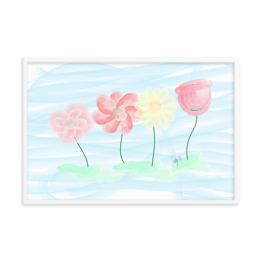 Buy myself flowers framed poster