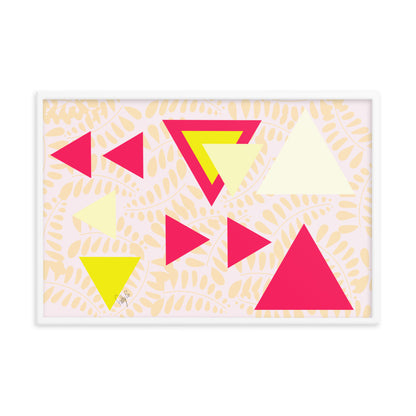 Triangular petals framed poster