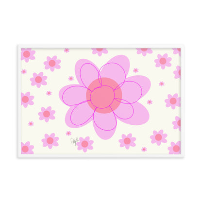 Pink Flower framed poster