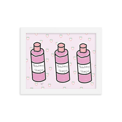 Strawberry shampoo framed poster