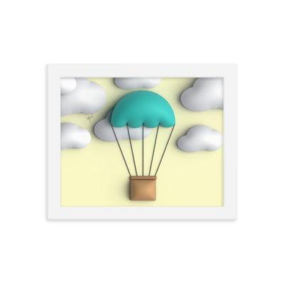 Air ballon framed poster