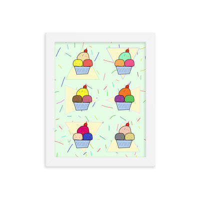 Ice cream time framed poster