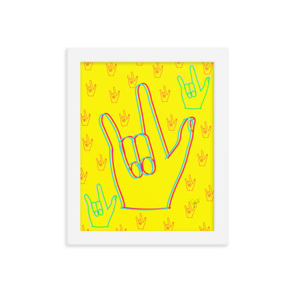 I love you sign language framed poster