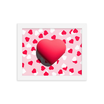 Valentines heart for love framed poster