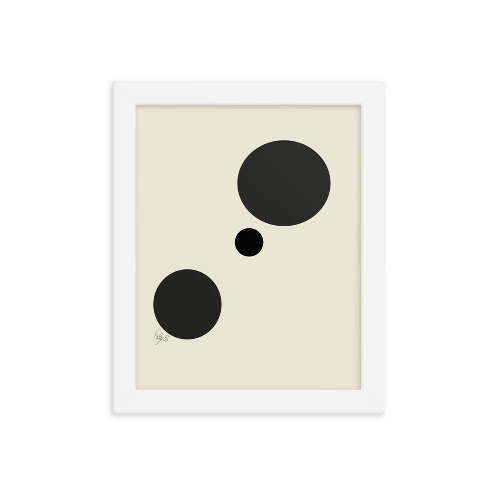 Type A dots framed poster
