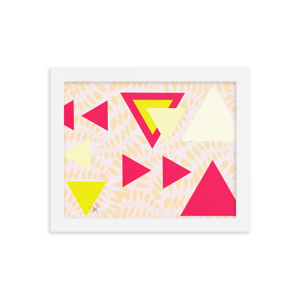 Triangular petals framed poster