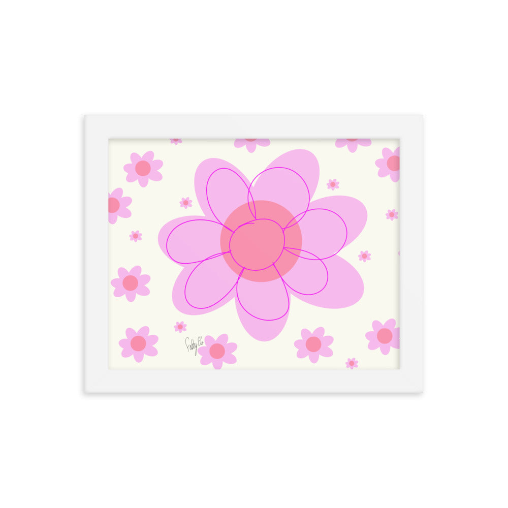 Pink Flower framed poster