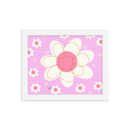 Yellow flower framed poster