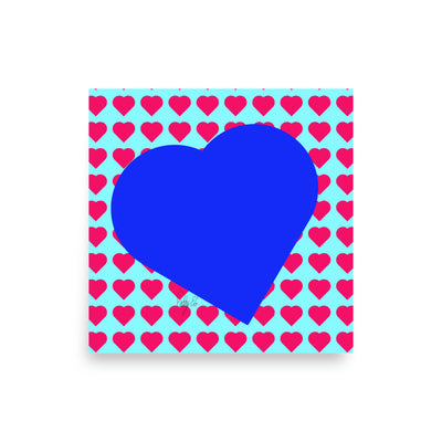 In love (blue heart) Poster