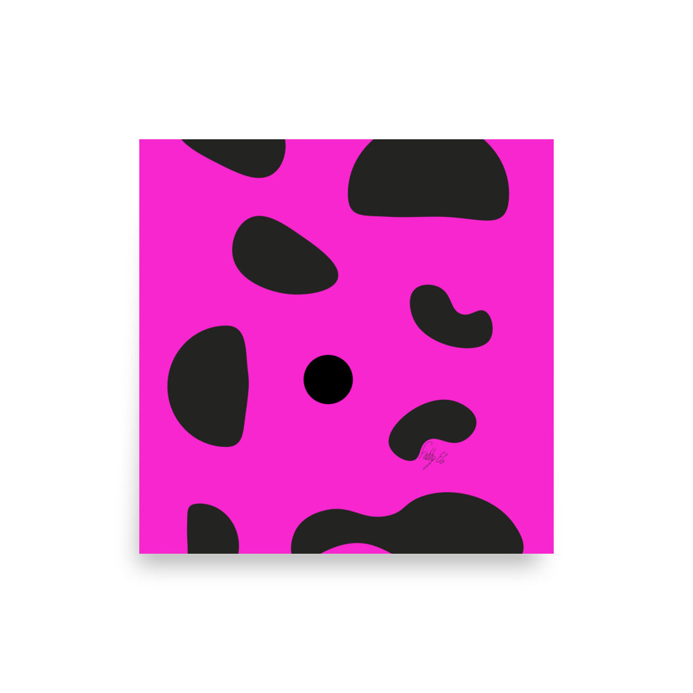 Dots pink (square) Poster